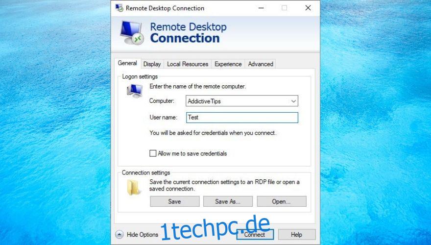 So verwenden Sie den Remote-Desktop-Client unter Windows