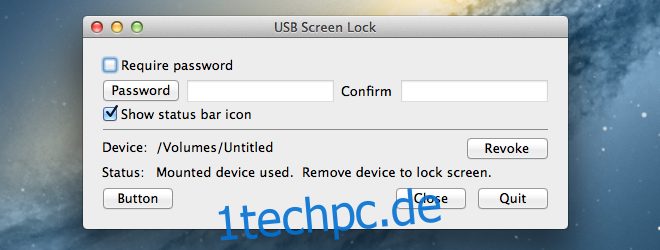 Voreinstellung für USB-Bildschirmsperre
