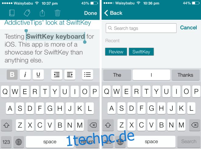 SwiftKey Note für iOS 2