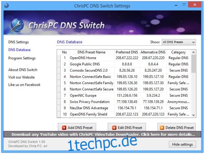 ChrisPC DNS Switch Settings_Database