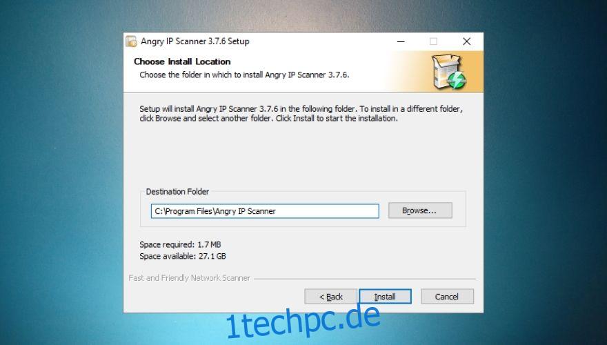 Angry IP Scanner unter Windows installieren
