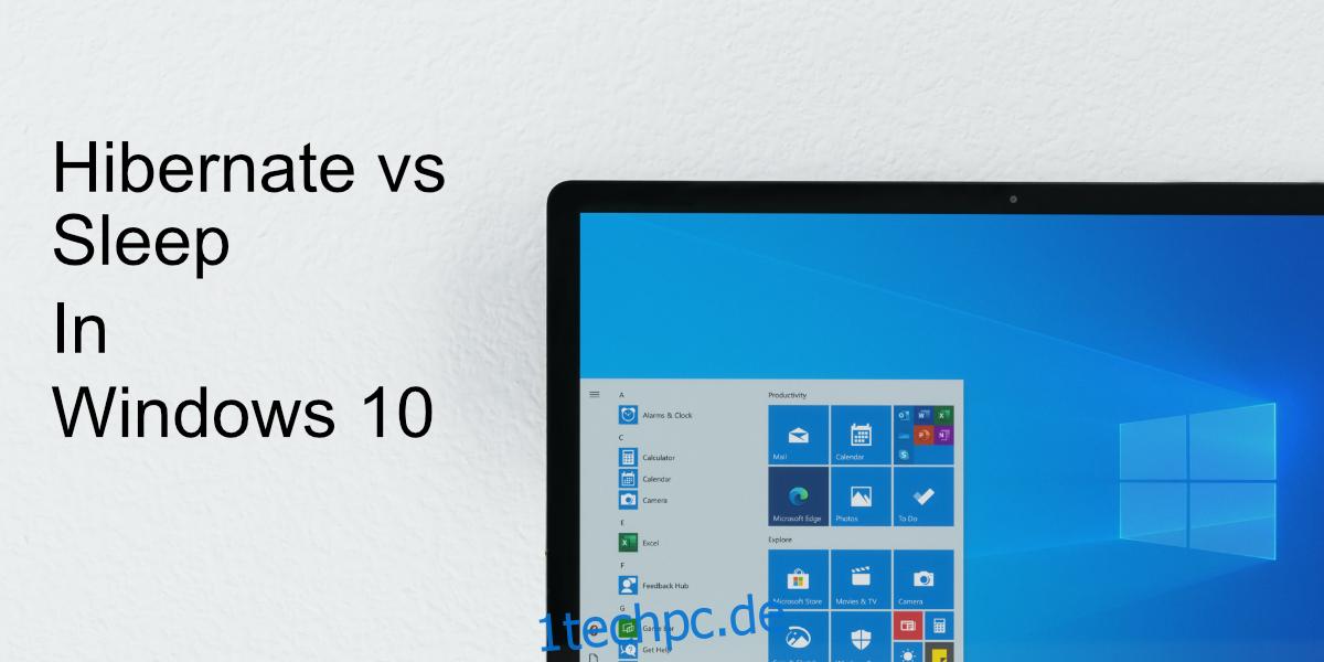Ruhezustand vs. Ruhezustand in Windows 10