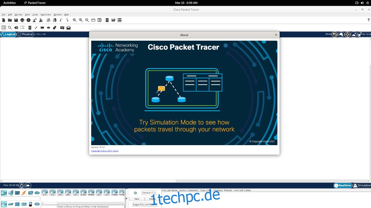 Cisco Packet Tracer unter Linux