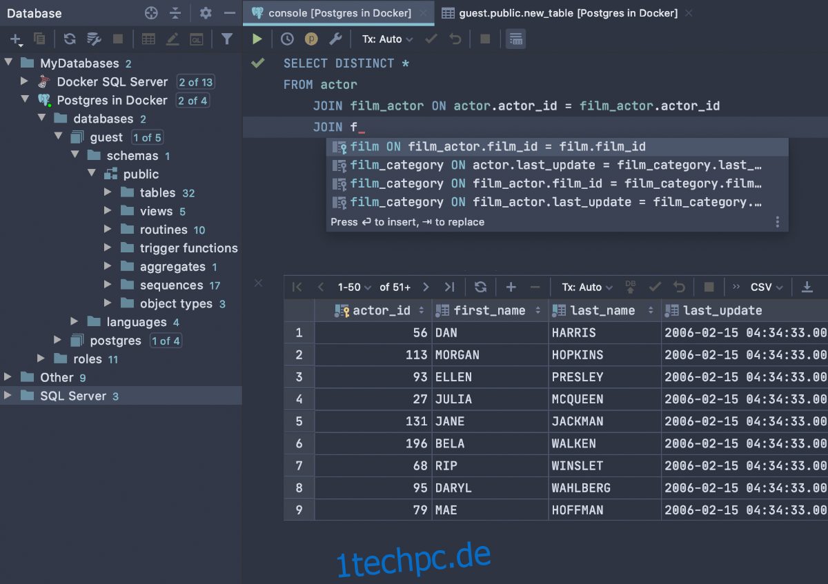 JetBrains DataGrip unter Linux