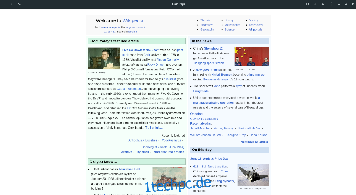 Wikipedia Linux-Desktop lesen