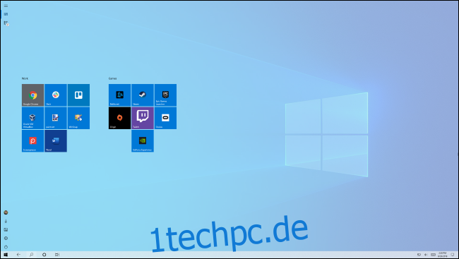 Der Tablet-Modus von Windows 10 kann durch den Desktop ersetzt werden