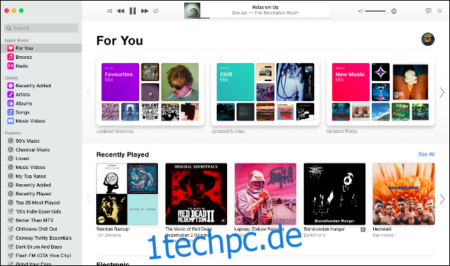 Wo sind iTunes-Funktionen in macOS Catalina?
