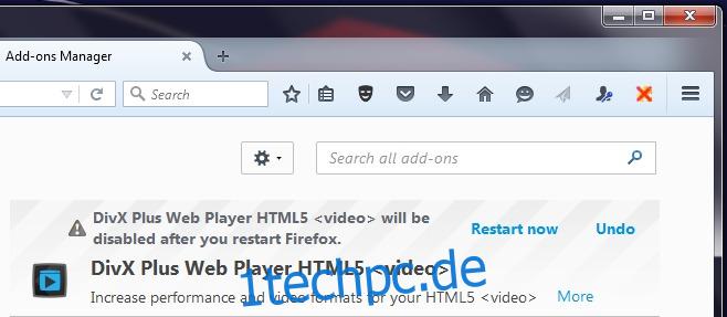 Nicht vertrauenswürdige Add-ons in Firefox automatisch deaktivieren
