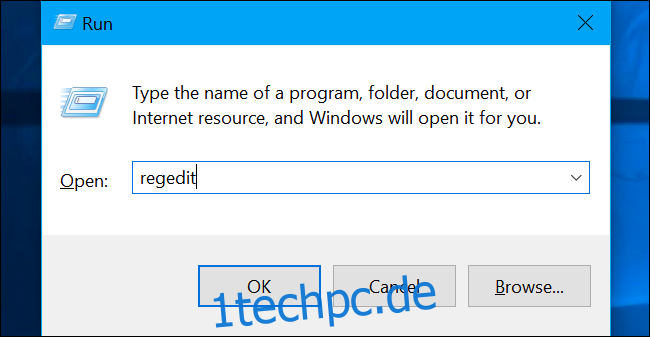 Drücke Windows+R zum Öffnen 