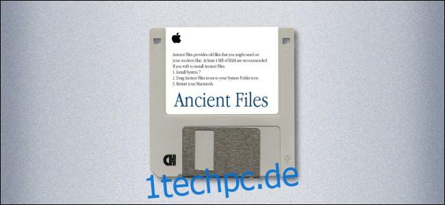 Eine Mac 3,5-Zoll-Diskette mit der Aufschrift 