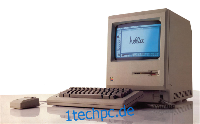 Ein Original-Macintosh von 1984 mit 