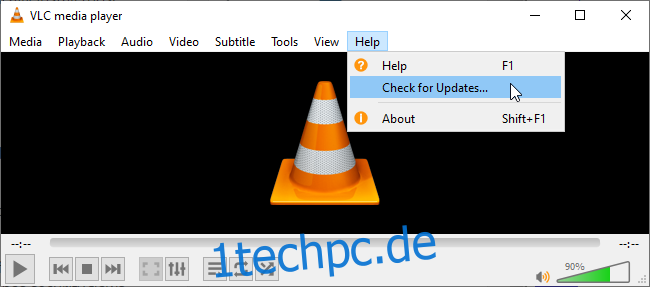 Hilfe > Nach Updates in VLC unter Windows 10 suchen.“  width=“650″ height=“287″ onload=“pagespeed.lazyLoadImages.loadIfVisibleAndMaybeBeacon(this);“  onerror=”this.onerror=null;pagespeed.lazyLoadImages.loadIfVisibleAndMaybeBeacon(this);”></p>
<p>Dies sind nur einige Beispiele.  Wenn sich auf Ihrem System eine Anwendung befindet, die mit dem Internet kommuniziert oder eine beliebige Art von Datei öffnet, die aus dem Internet heruntergeladen wurde (sogar eine Bild-, Text-, Musik- oder Videodatei), ist sie potenziell anfällig für Angriffe.</p>
<p> < p>Indem Sie Updates installieren, wenn sie verfügbar sind, und sicherstellen, dass Sie immer noch eine unterstützte Version der Software verwenden, die Updates erhält – zum Beispiel keine zu alte Version von Microsoft Office oder Adobe Photoshop – haben Sie Ihre Software sichergestellt ist nicht anfällig für bekannte Sicherheitslücken.</p>
<h2 role=