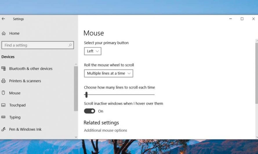 So ändern Sie die primäre Maustaste unter Windows 10