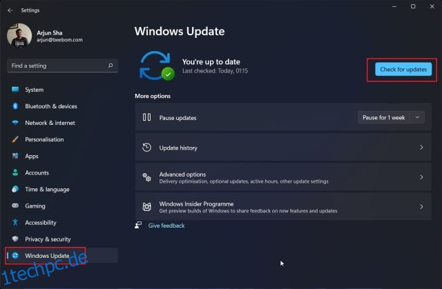 So Aktualisieren Sie Windows 11 5 Methoden • 1techpcde 4021