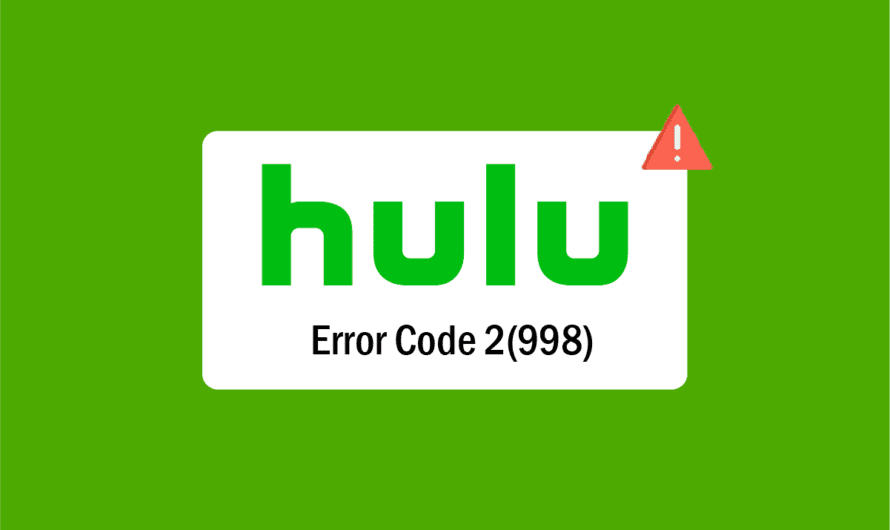 Hulu-Fehlercode 2 998 beheben