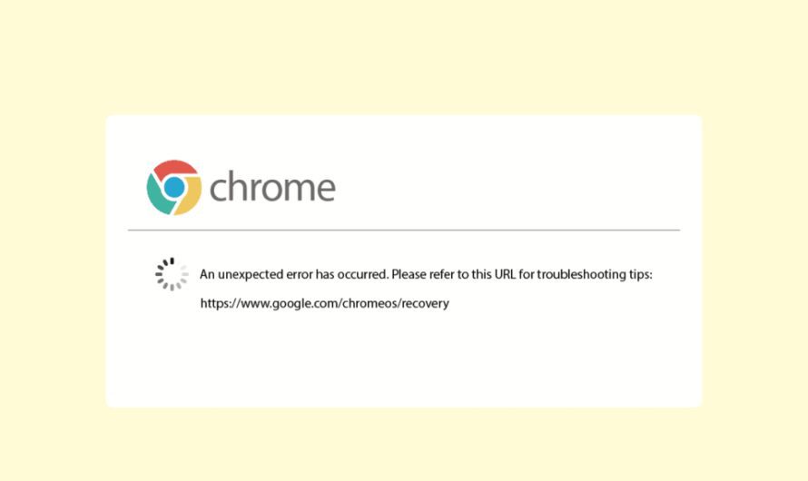 Behebung eines unerwarteten Fehlers bei der Chrome OS-Wiederherstellung