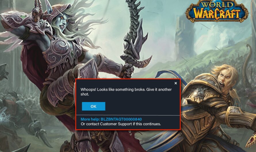 Fehler „World of Warcraft BLZBNTAGT00000840 kann nicht aktualisiert werden“ behoben