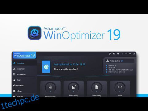 Wie macht man Windows-PC mit WinOptimizer schneller?