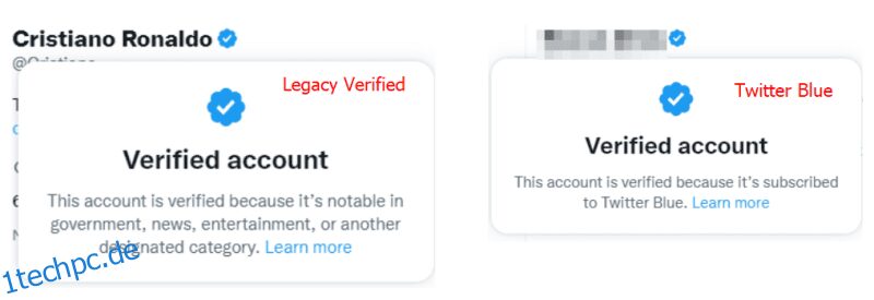 Wie man zwischen Twitter Blue und verifizierten Benutzern unterscheidet